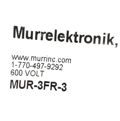 New Murr Elektronik MUR-3FR-3 Panel Connector, 3-Pole Female Receptacle , 3Ft Length