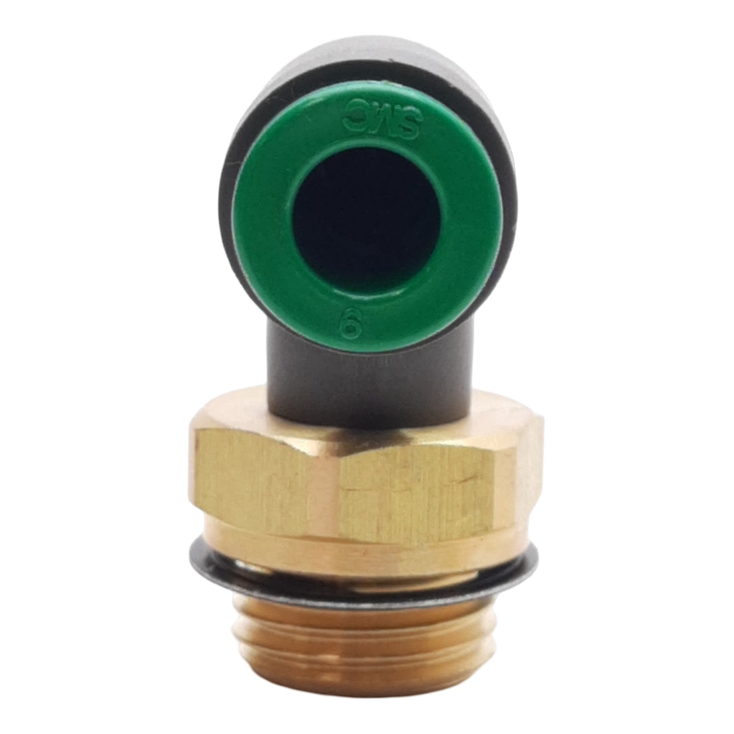 New Lot of 10 SMC KRL06-G02 Flame Resistant Fitting, 1.0MPa, ø6mm One-Touch, G1/4