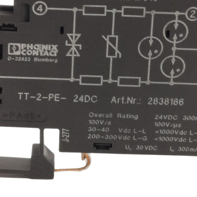New Phoenix Contact 2838186 Surge Protector Terminal Block 24VDC, 10kA