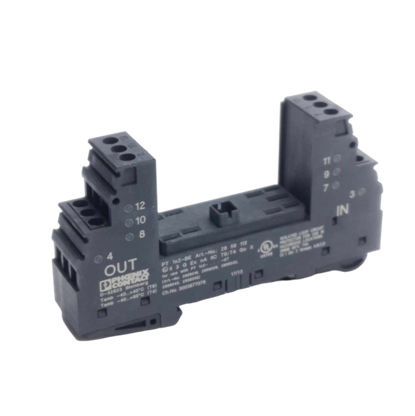 New Phoenix Contact 2856113 Surge Protector Base Element, 89.8mm x 52mm x 17.7mm