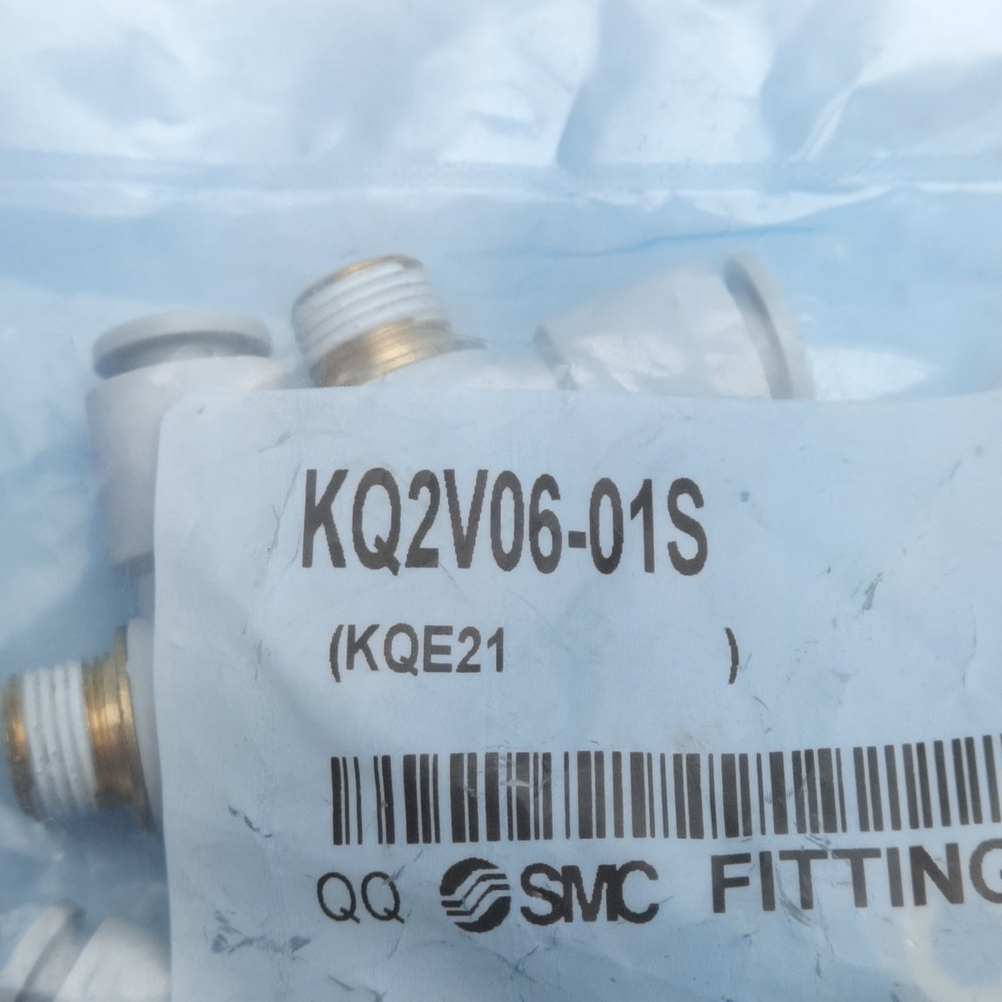 New Lot of 10 SMC KQ2V06-01S Universal Male Elbow Fitting, ø6mm One-Touch, Rc1/8