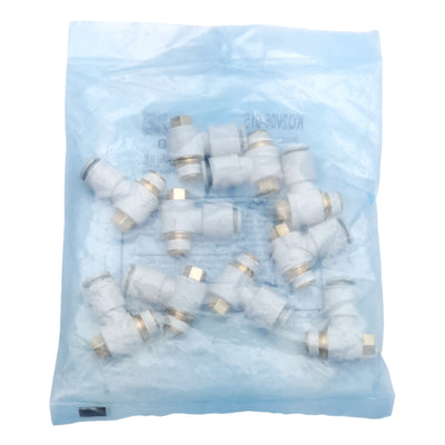 New Lot of 10 SMC KQ2V06-01S Universal Male Elbow Fitting, ø6mm One-Touch, Rc1/8