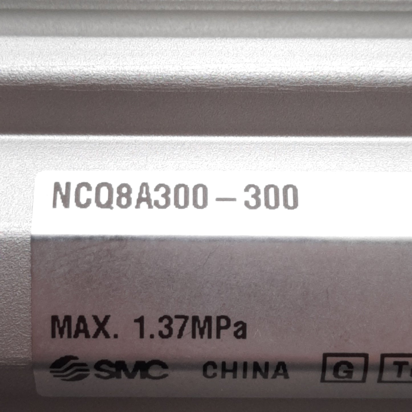New SMC NCQ8A300-300 Compact Cylinder, ø3in Bore, 3in Stroke, 200PSI, NPT 1/4in