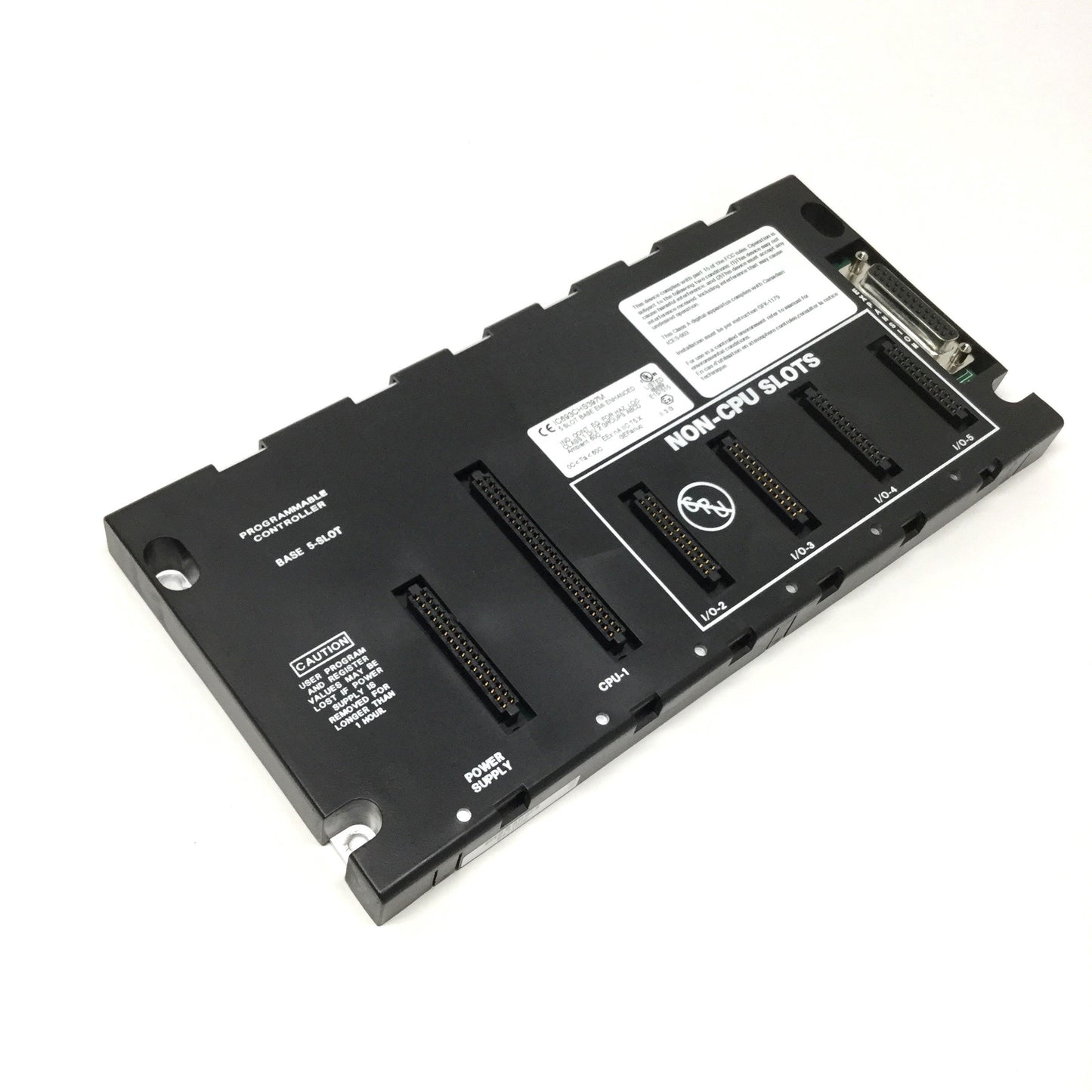 Used GE Fanuc IC693CHS397M Series 90-30 PLC 5-Slot Base Rack Mount, EMI Enhanced