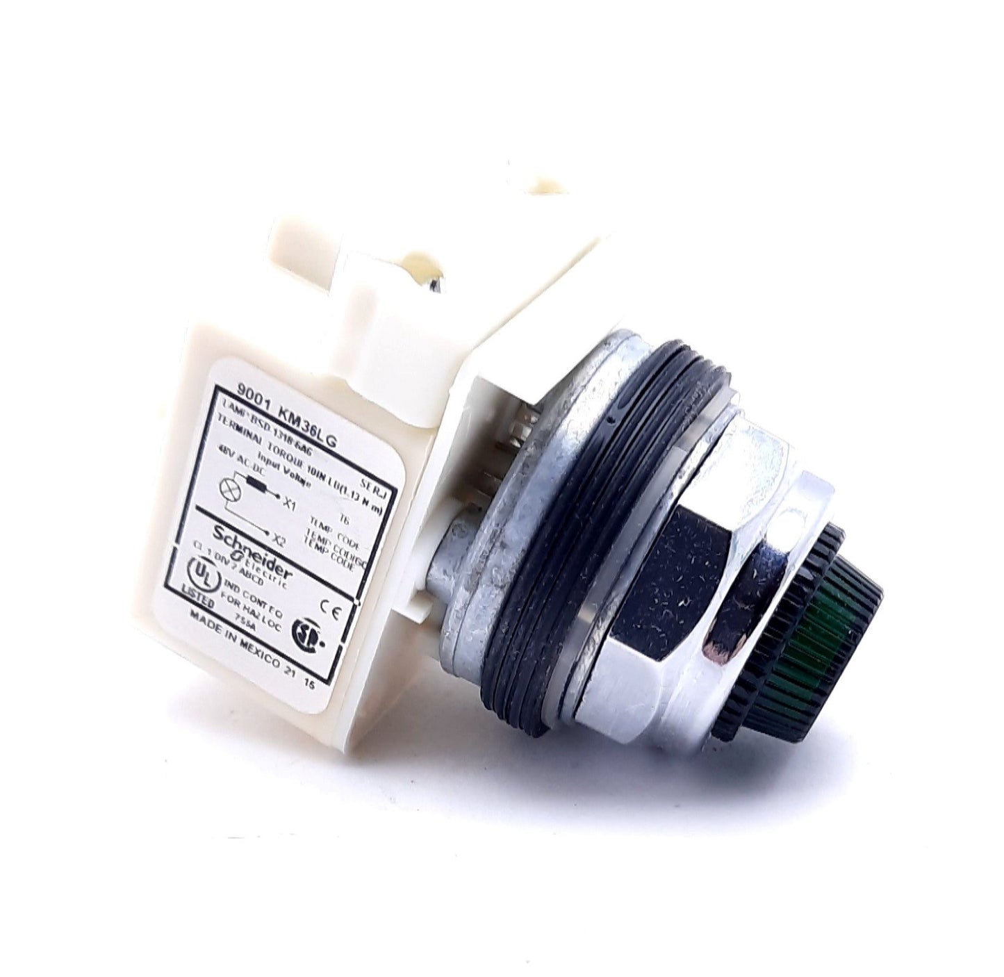 New Schneider Electric 9001KP36LGG31 Pilot Light Green 30mm 48VAC/VDC