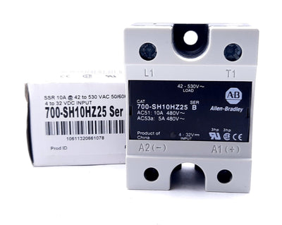 New Allen Bradley 700-SH10HZ25 Hockey Puck Solid State Relay 4-32VDC 10A @ 42-530VAC