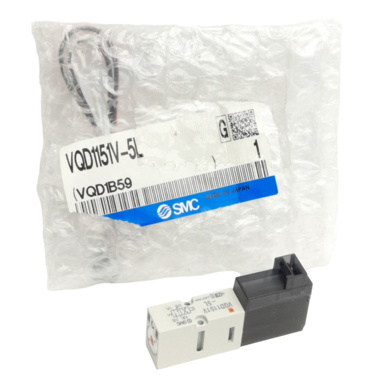 New SMC VQD1151V-5L Direct Poppet Valve, 4-Port, Base Mount, -101kPa to 0.7MPa 24VDC