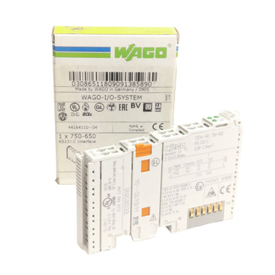 New Wago 750-650 I/O-System Serial Interface Module RS-232C 9600 Baud, 8 Data/1 Stop