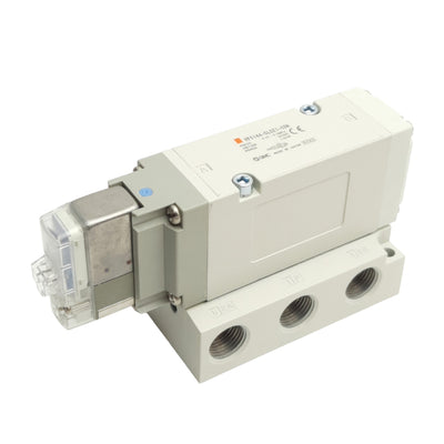 New SMC VF5144-5LOZ-03N Solenoid Valve 2-P Single, Base Mount, 3/8in NPT, 24VDC Coil