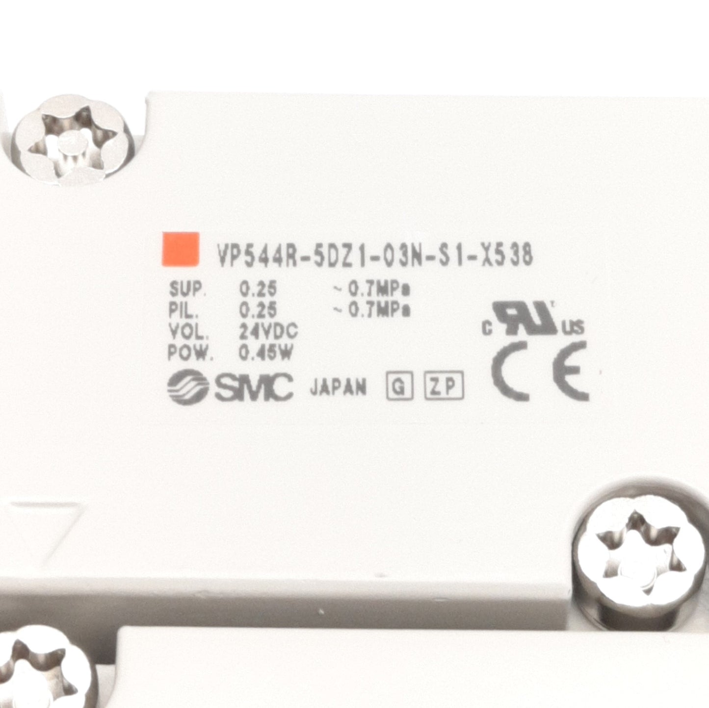 New SMC VP544R-5DZ1-03N-S1-X538 Residual Pressure Valve, 3/8in NPT, M12, 24VDC Coil