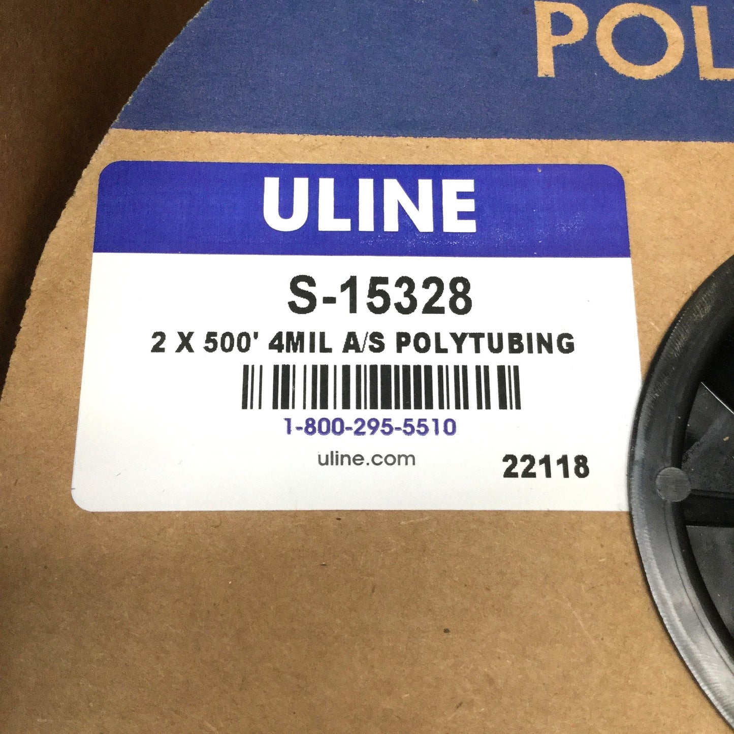New ULINE S-15328 Anti-Static 4 Mil Poly Tubing Roll 2" x 500' Pink Polyethylene