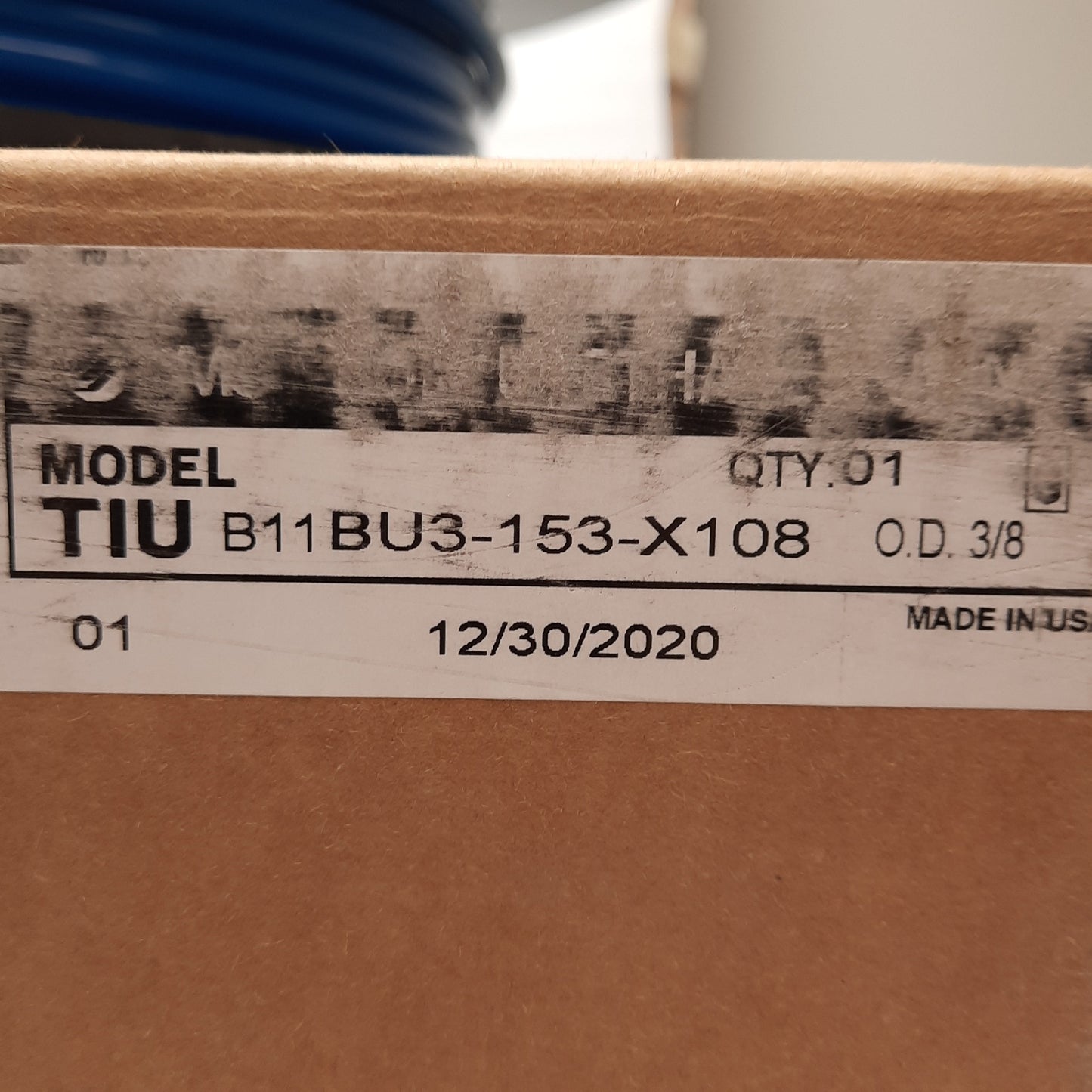 New SMC TIUB11BU3-153-X108 Blue Polyurethane Tubing, ø3/8in OD, ø1/4in ID, 500ft