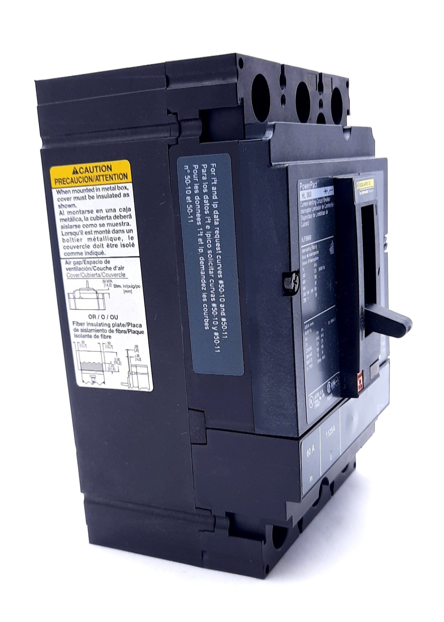 New Square D HLP36060 Current Limited Circuit Breaker 3 Pole 690VAC 60A