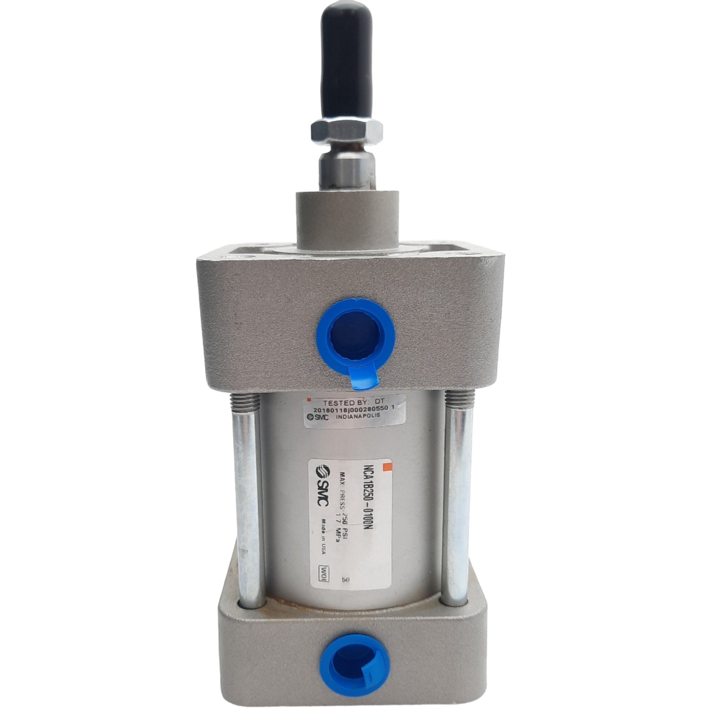 New SMC NCA1B250-0100N Tie-Rod Cylinder, ø2.5in Bore, 1in Stroke, 250PSI, NPTF 3/4in