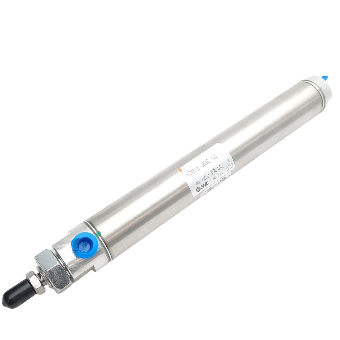 New SMC NCMB106-0600C-XC6 Pneumatic Cylinder, ø1-1/16in Bore, 6in Stroke, NPT 1/8in