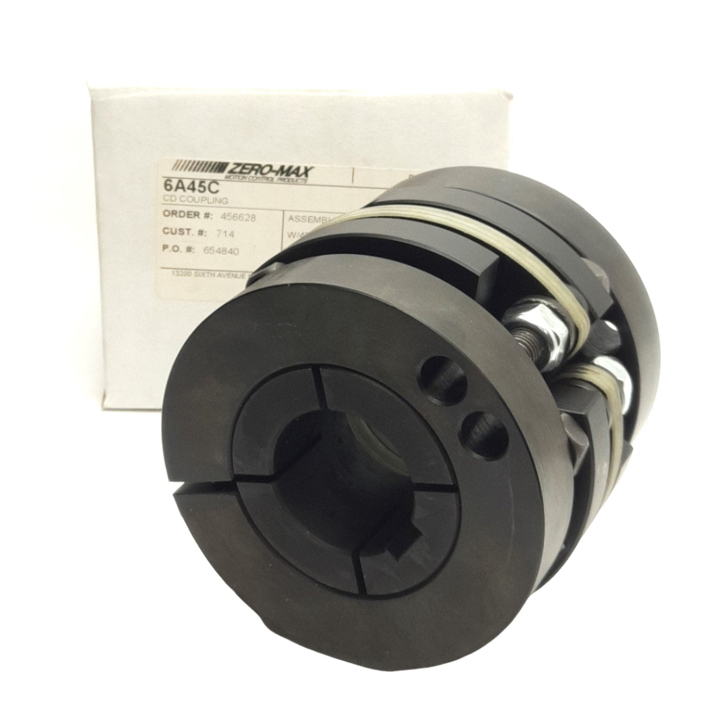 New Zero Max 6A45C Motor Coupling ø40mm & ø2in Bore, 4.5in OD, 3.96in Length