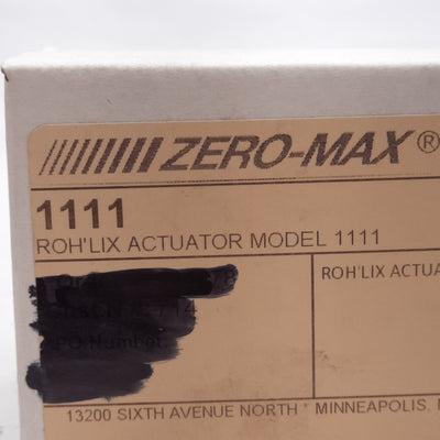 New Zero-Max 1111 Roh'lix Inch Model Linear Actuator, ø3/8in Shaft, 15lbs Thrust