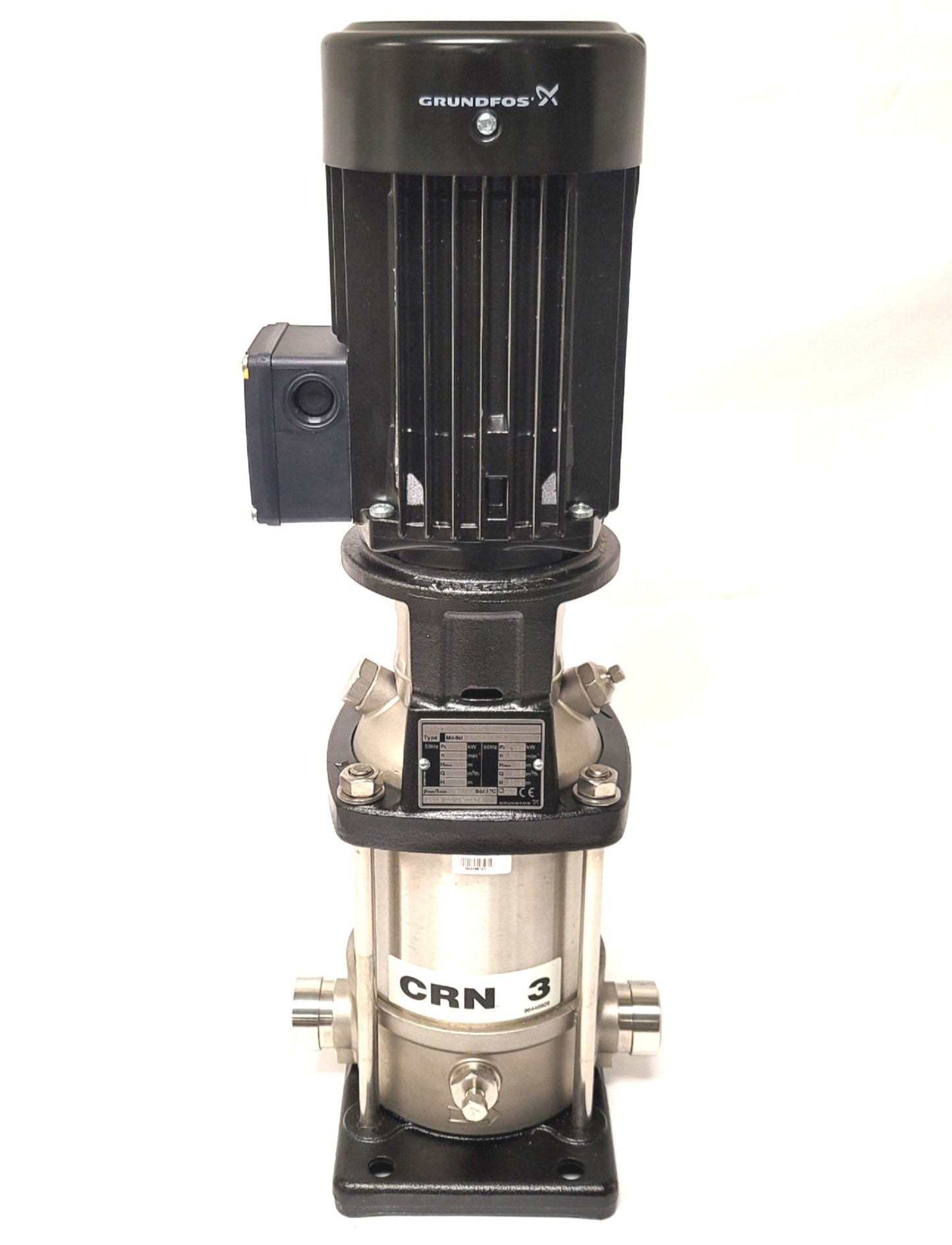 New – Open box Grundfos CRN3-8 A-P-G-V-HUUV Vertical Multistage Pump 3.6m³/h, 1.5HP, 240/480VAC