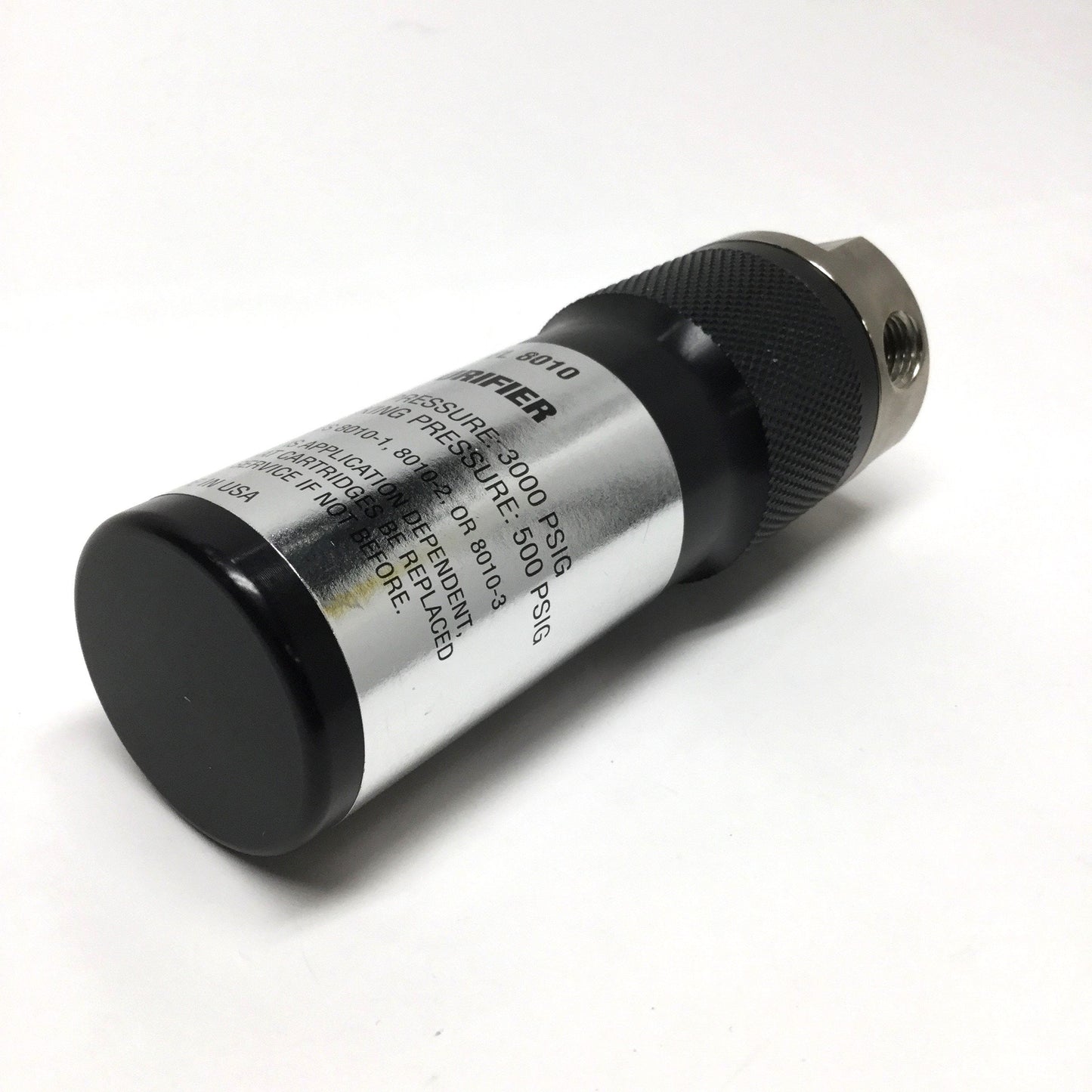 Used SGD Inc 8010 Replaceable Cartridge Gas Purifier 3000psi Max, 1/4" NPT Ports