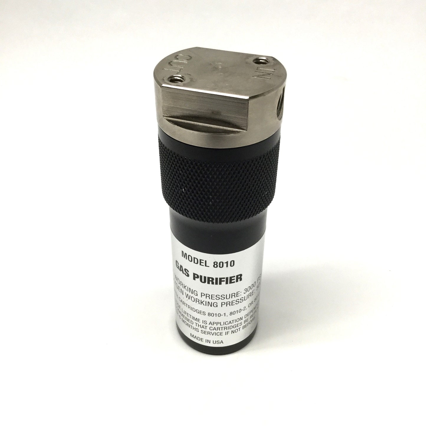 Used SGD Inc 8010 Replaceable Cartridge Gas Purifier 3000psi Max, 1/4" NPT Ports