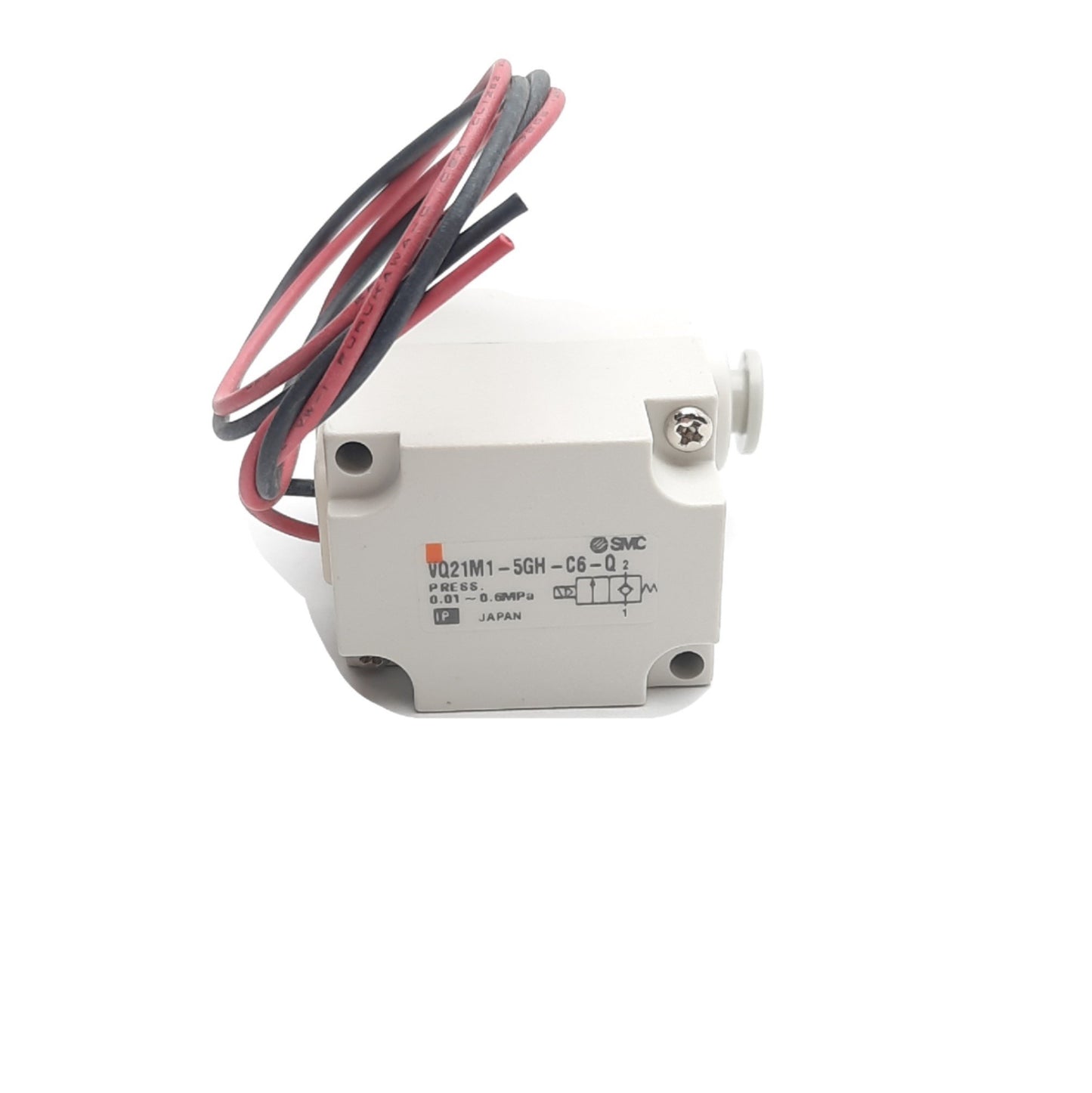 New SMC VQ21M1-5GH-C6-Q Solenoid Valve, 0.01-0.6MPa, Flying Leads, 24VDC Coil