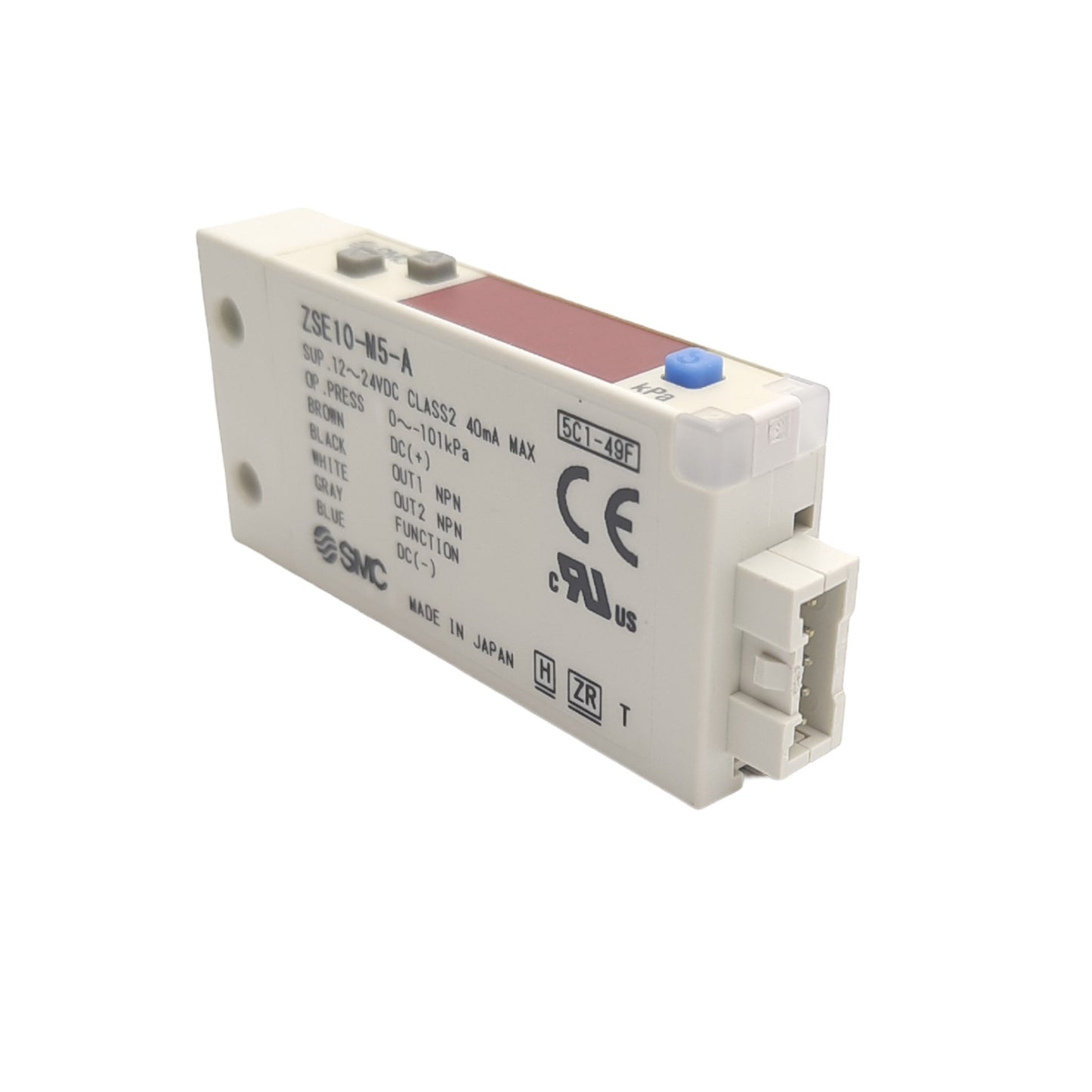 New SMC ZSE10-M5-A Digital Vacuum Pressure Switch, 0 to -101kPa, 12-24 VDC, NPN