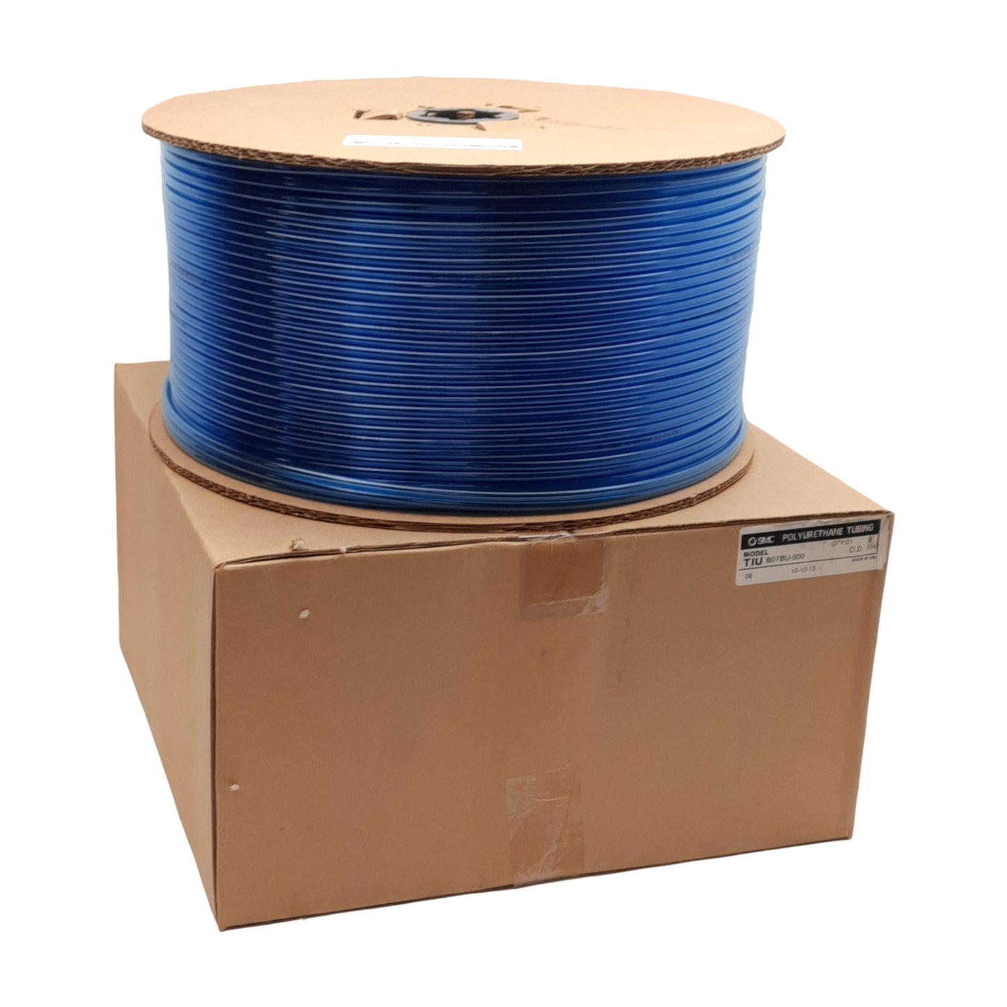New SMC TIUB07BU-500 Blue Polyurethane Tubing, ø1/4in OD, ø0.17in ID, 0.8MPa, 500m