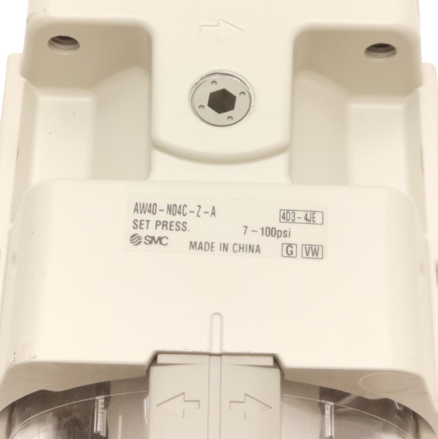 New SMC AW40-N04C-Z-A Pneumatic Filter/Regulator, 1/2in NPT, 0.05 to 0.85MPa Set