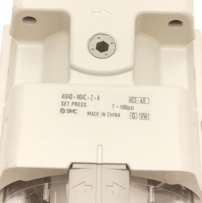 New SMC AW40-N04C-Z-A Pneumatic Filter/Regulator, 1/2in NPT, 0.05 to 0.85MPa Set