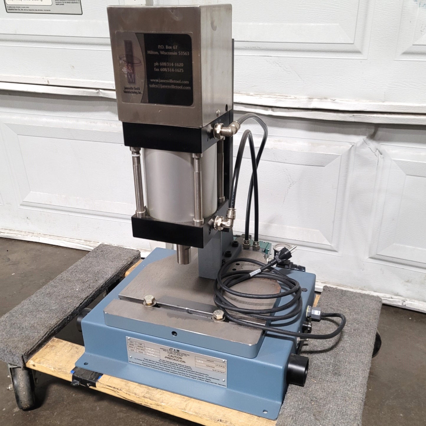 Used Janesville Tool & MFG A-3151 3/4 Ton Adjustable Precision Pneumatic Press