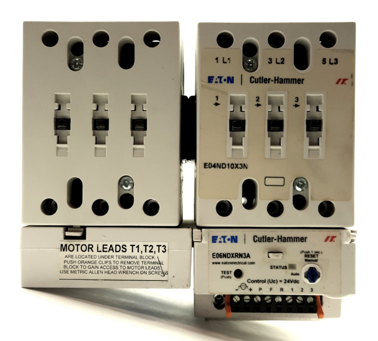 Used EATON E501C50L3A-VFD Reversing Motor Starter, 3-Pole, 600VAC 40A, 24VDC Control