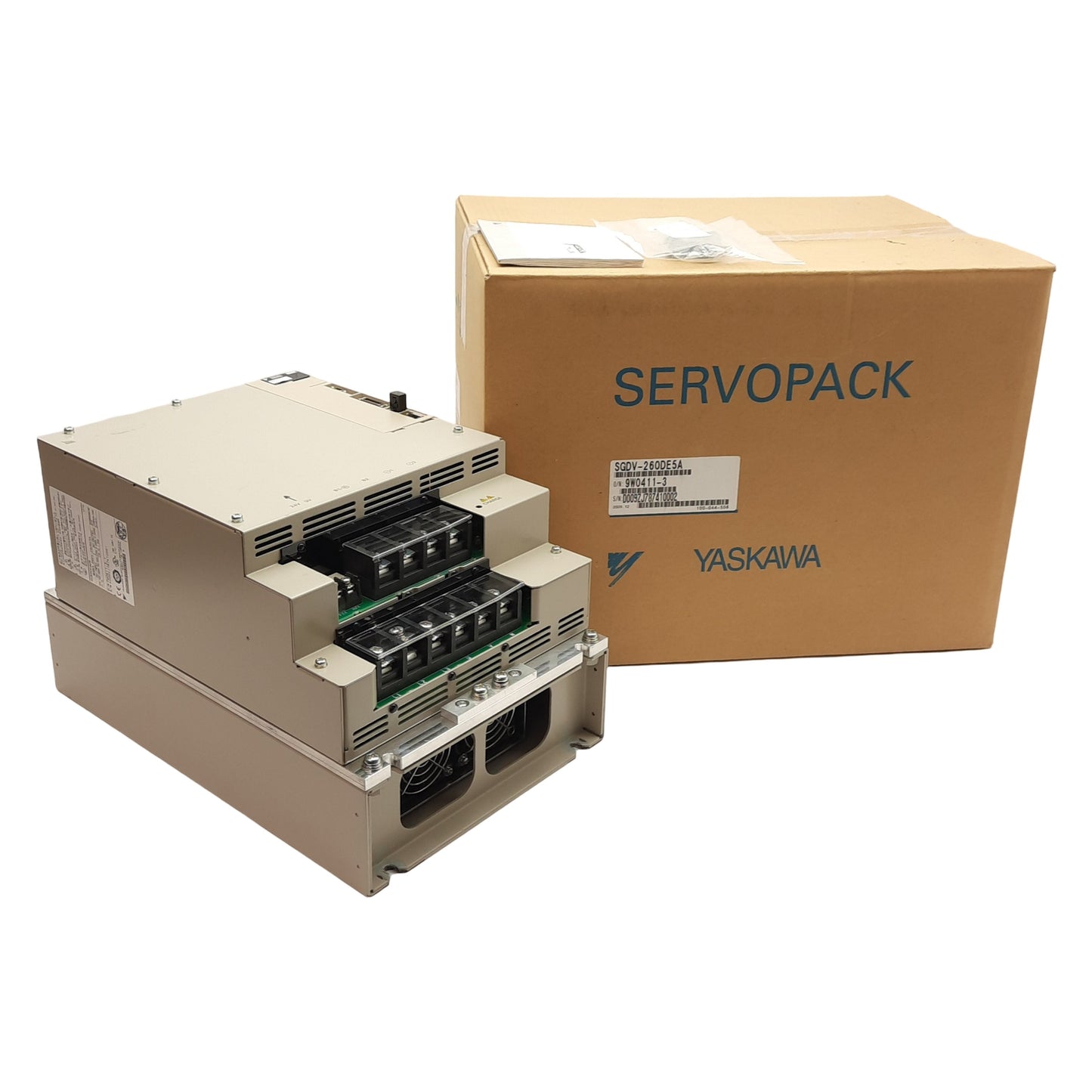 Used Yaskawa SGDV-260E5A Servopack 3-Phase, 380-480VAC In, 0-480VAC 0-300Hz 7.5kW Out