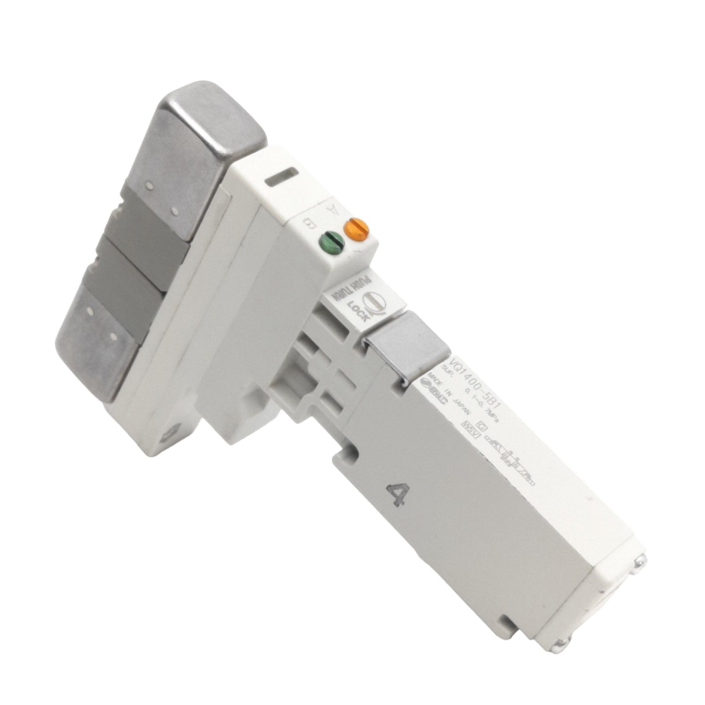 New – Open box SMC VQ1400-5B1 Plug-In Solenoid Valve 3-Pos Ex. Center 0.1 to 0.7MPa, 24VDC Coil