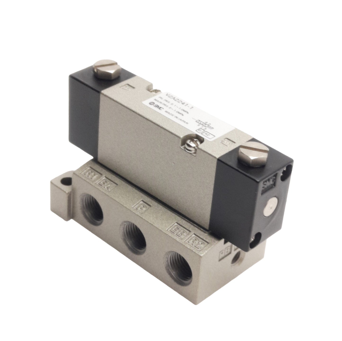 New SMC VZA2241-1 Pneumatic Valve, 2-Pos Double, Rc 1/8 Ports, M5 Pilot, 0.1 to 1MPa