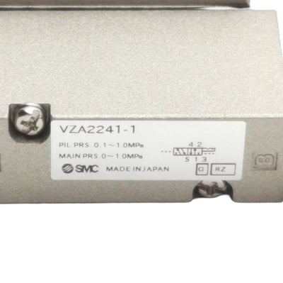 New SMC VZA2241-1 Pneumatic Valve, 2-Pos Double, Rc 1/8 Ports, M5 Pilot, 0.1 to 1MPa