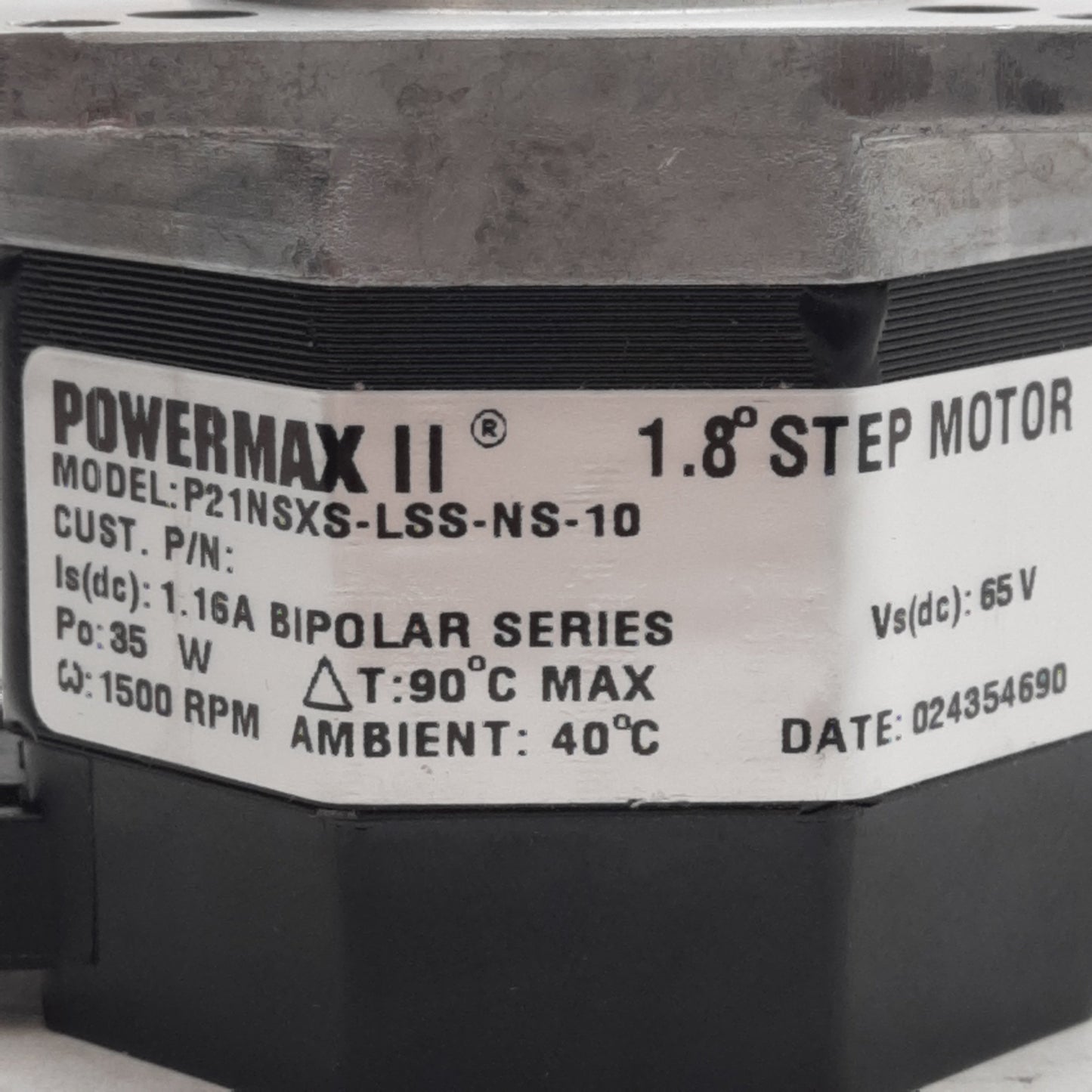 New Kollmorgen P21NSXS-LSS-NS-10 Stepper Motor 1.8° 65VDC 1.16A 35W 1500RPM NEMA 23