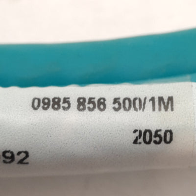 New Lot of 2 Lumberg 0985 856 500/1M Industrial Ethernet Cable, 4-Pair, 1m Long