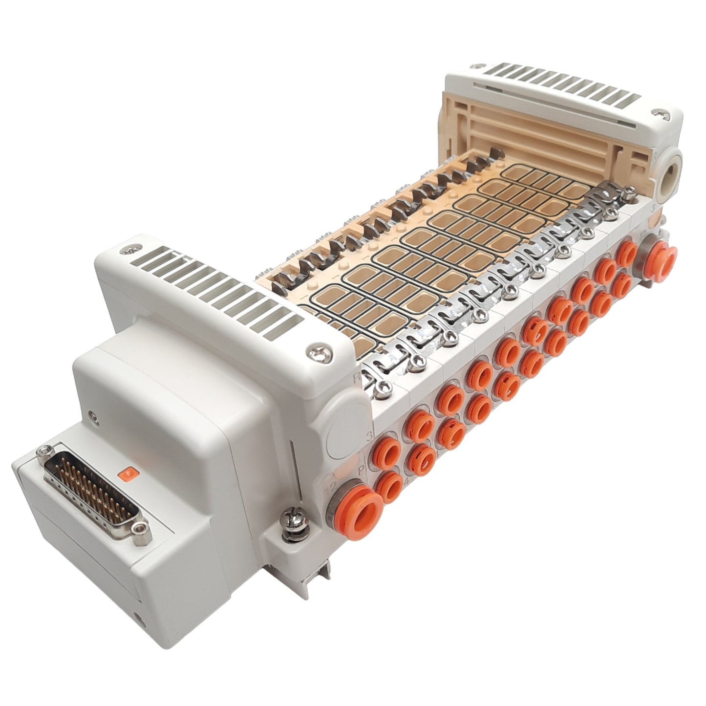 New SMC VV5QC21-10N7FD0-DS Manifold, 10 Stations, 1/4in One-touch, DB25M