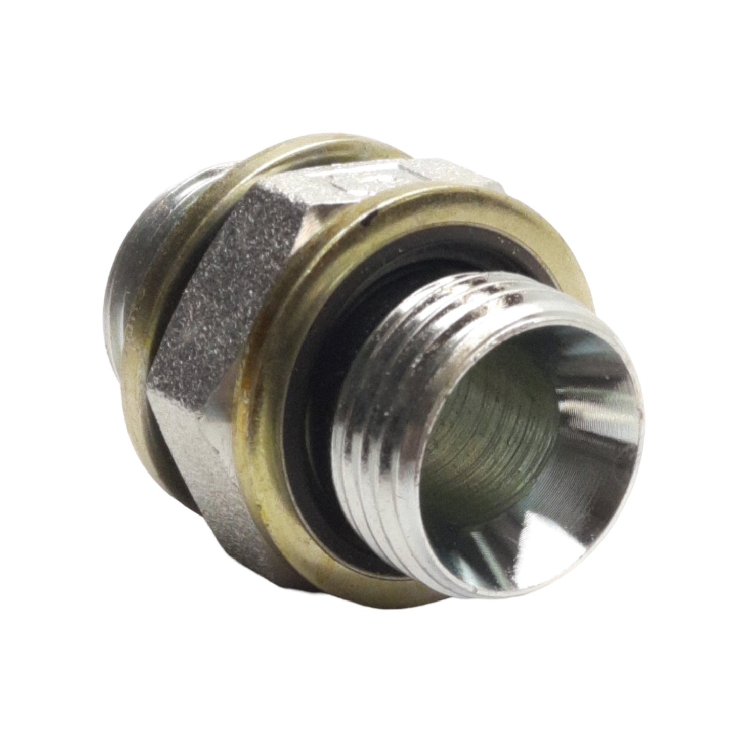 New Lot of 3 Stainless Steel Adapter Fittings, 3/8in BSPP Male to Male, w/ Washer