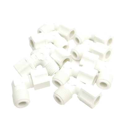 New – Open box Lot of 10 Jaco 40-8-8-P-PG Pneumatic Elbow Fittings, 220psi, 1/2in Tube to MNPT