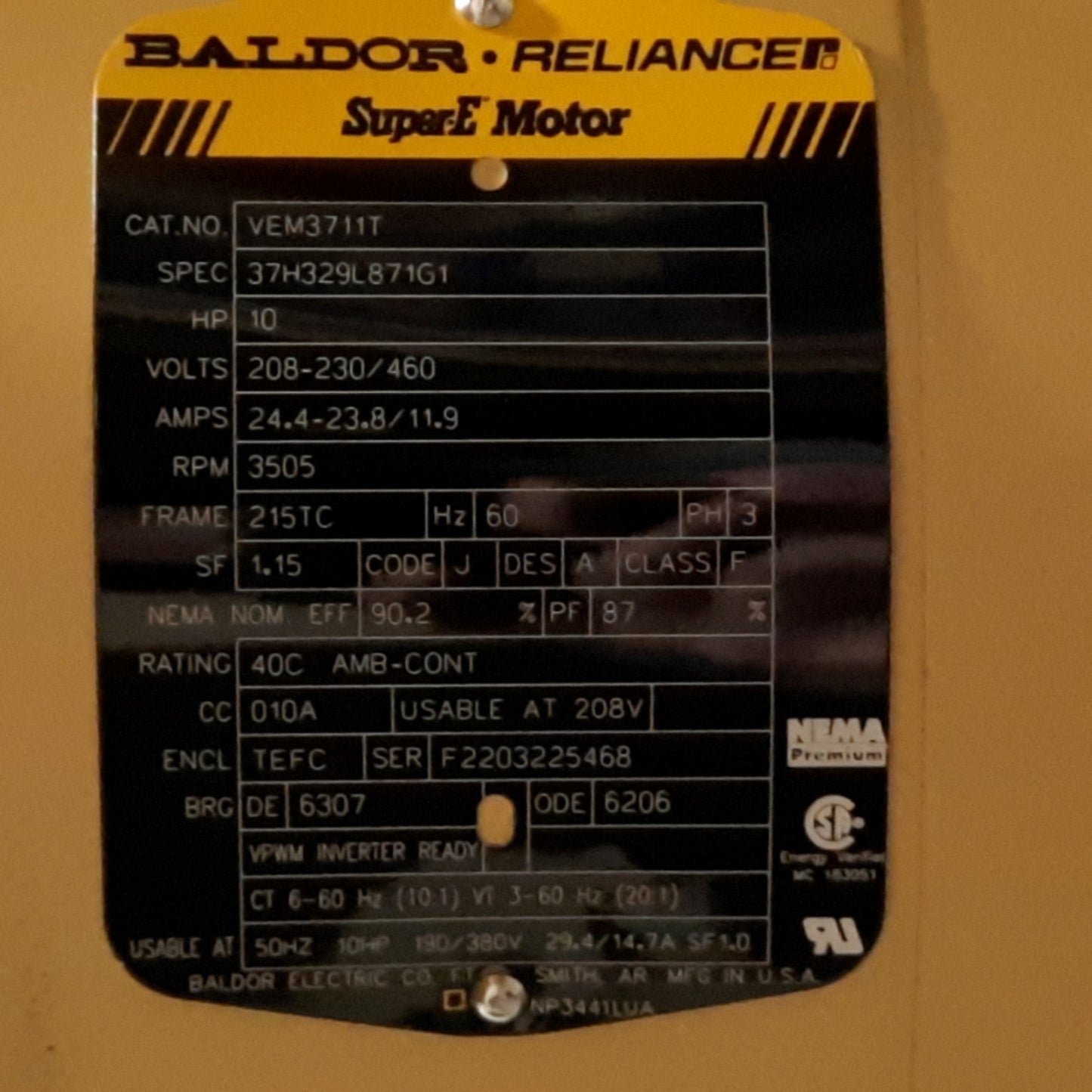 New Goulds 33SV21GJ4C62 Vertical Multi-Stage Pump 3PH 208-230/460VAC 10HP 175GPM