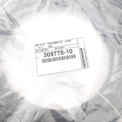 New Heidenhain 309778-10 Cable, M23 17-Pin Female to Flying Leads, 10m Length
