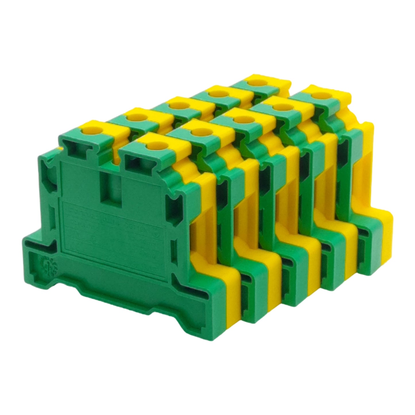 New Lot of 5 Altech CGT16N Ground Terminal Block, 600V, 20-4 AWG, DIN Rail