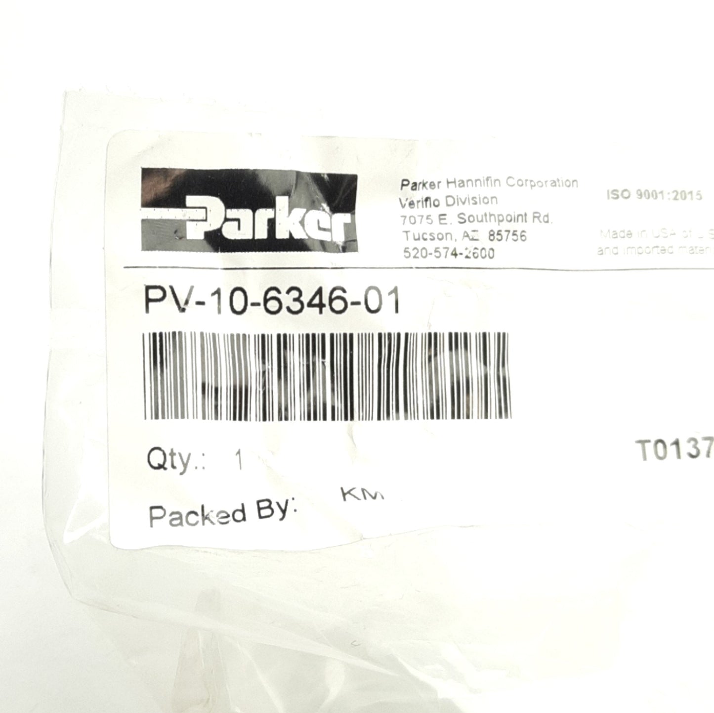 New Parker PV-10-6346-01 Air Diaphragm, 3-Way, 3/8in Parflare, 20-120psig Actuation
