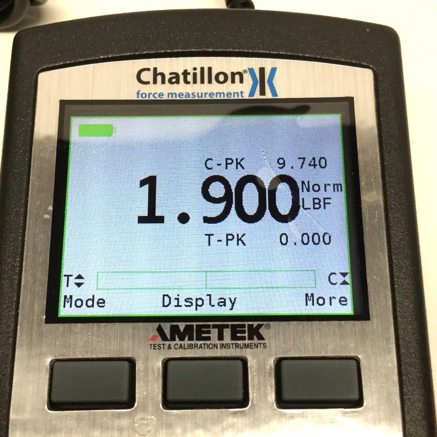 Used Chatillon Ametek DFS2-R-ND DFS II Digital Force Gauge, Remote Non-Dedicated
