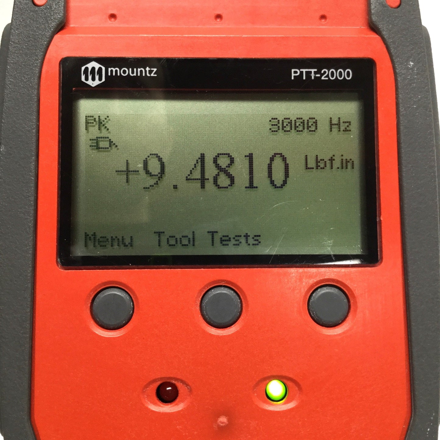 Used Mountz PTT-2000 Hand-Held Torque & Angle Analyzer ±0.5-1.0%, D-Sub 15-Pin, 10VDC