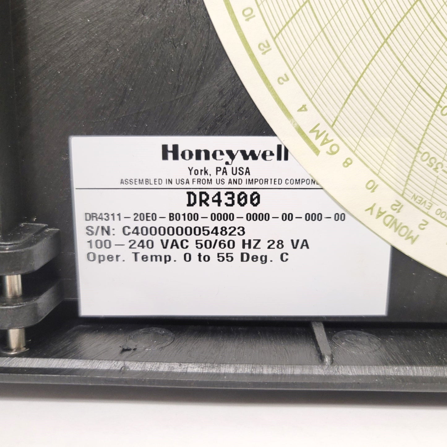Used Honeywell DR4311-20E0-B0100-0000-0000-00-000-00 Chart Recorder, 100-240VAC