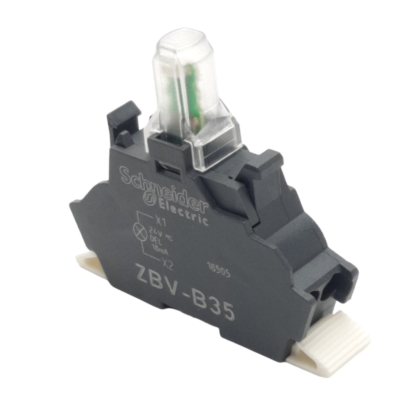 New Schneider ZBVB35 Harmony XB4 XB5 Light Block, Green LED, 24V AC/DC, 22mm