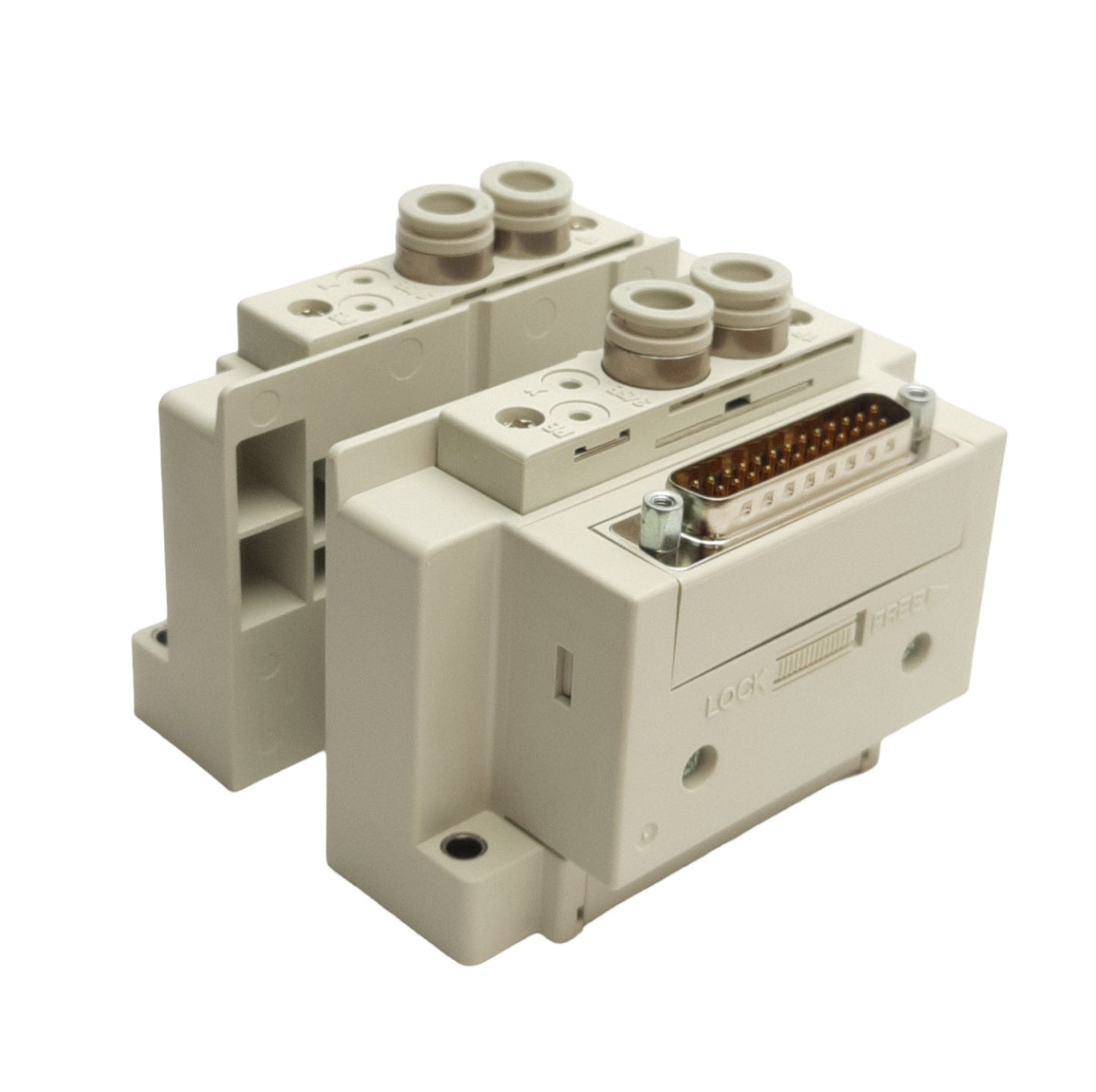 New SMC SS5Y3-12F2-02B Pneumatic Manifold, 2-Station, DB25M, ø8mm P2C, 0.7MPa