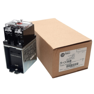 New Allen Bradley 700DC-P000Z48 Control Relay, 4-Pole, 48VDC Coil, 600V 20A Max